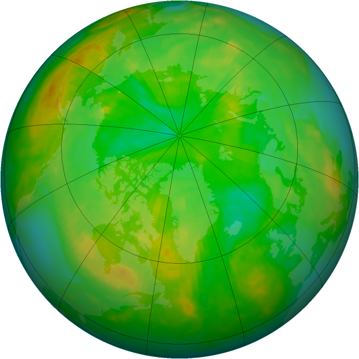 Arctic ozone map for 28 June 1986